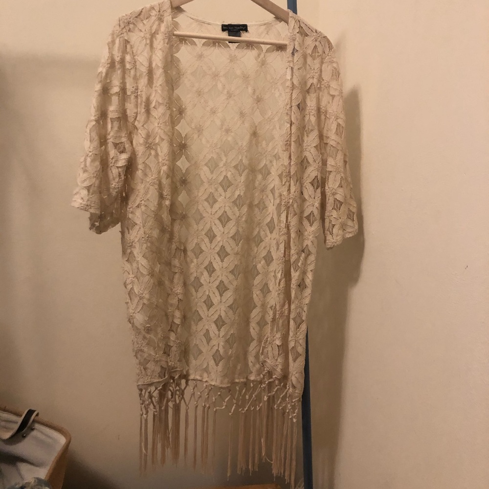 Short Sleeve Lace Boho Cardigan
